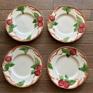Four Franciscan Apple Bread and Butter Plates Vintage